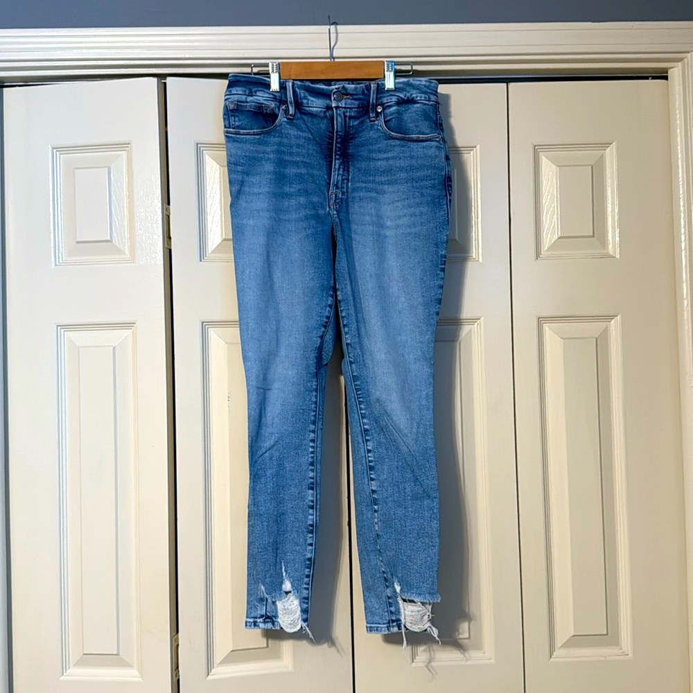 Good American Good Legs Skinny Jean Raw Hem Women’s 8/29